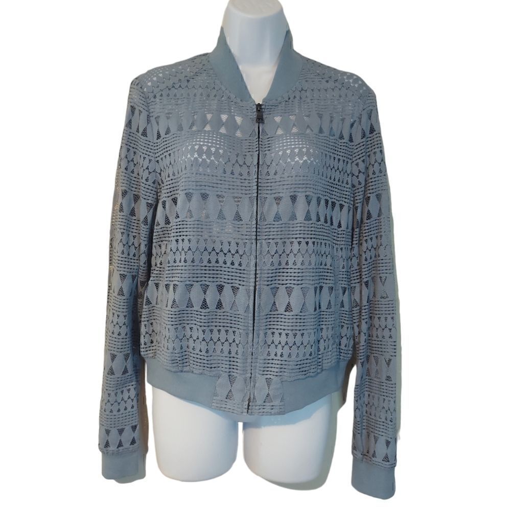 BCBG Sheer Bomber Jacket
